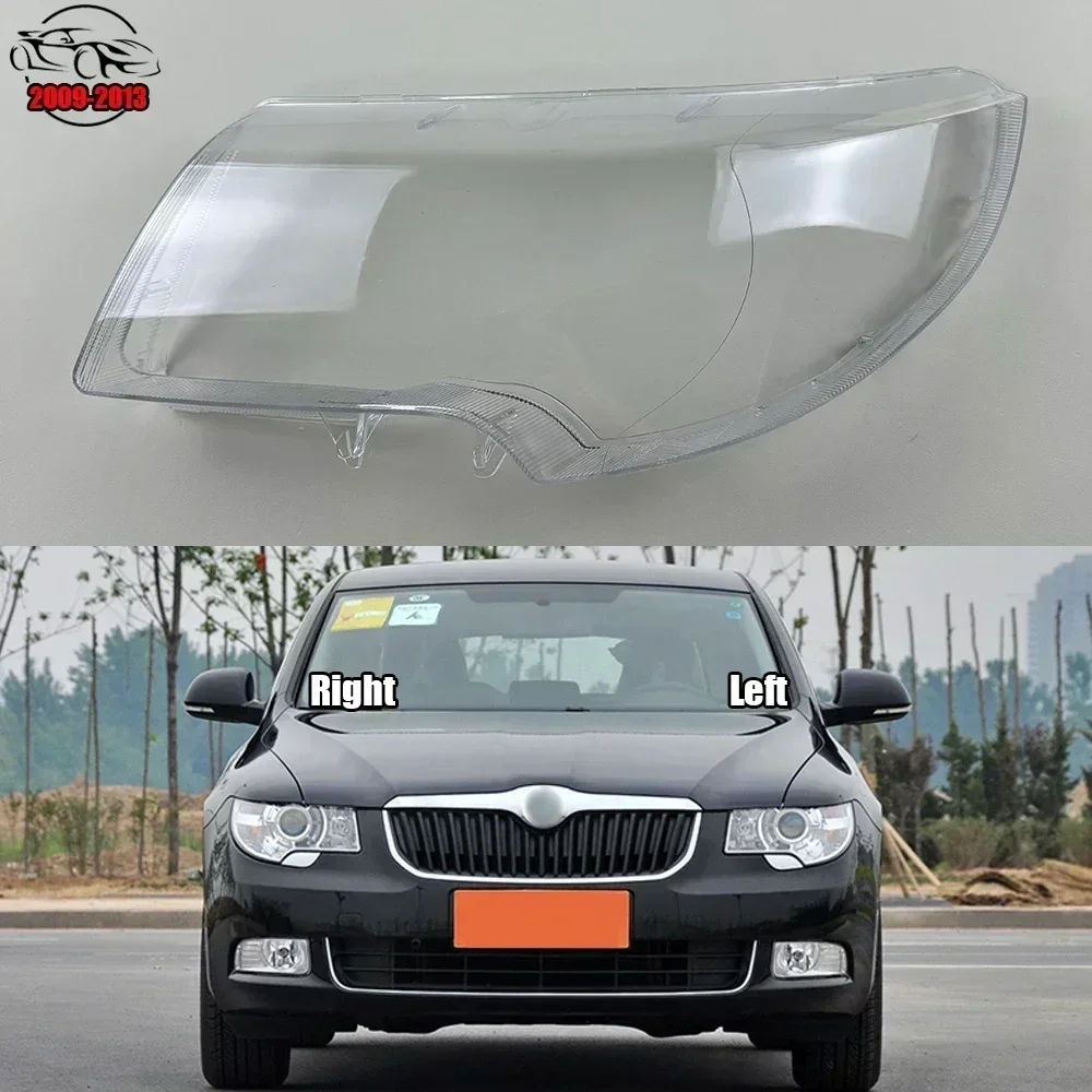 

For Skoda Superb 2009-2013 Front Headlamp Cover Transparent Mask Lamp Shade Headlight Shell Lens Auto Replacement Parts