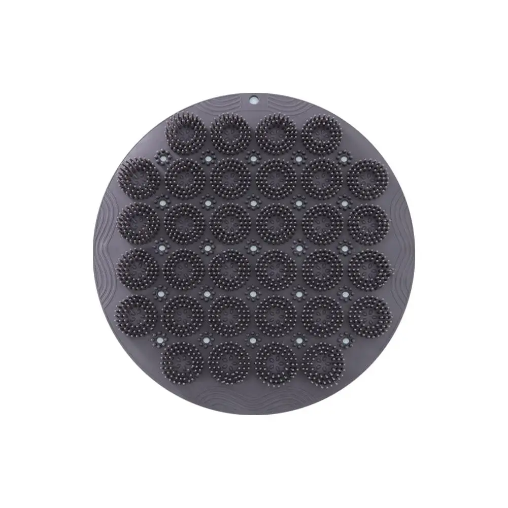 Cepillo multifunción para lavado de pies, limpiador de masaje de espalda de silicona, cepillo antideslizante para baño, almohadilla antideslizante para pies Wa V3W7