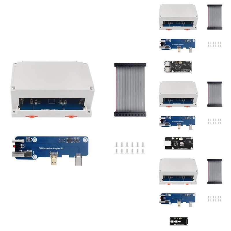 Placa de expansión RS232/RS485/CAN/CAN FD aislada para Raspberry Pi 4/5 expande 2XRS485 + 1XRS232 + 1XCAN FD + 1XCAN con funda