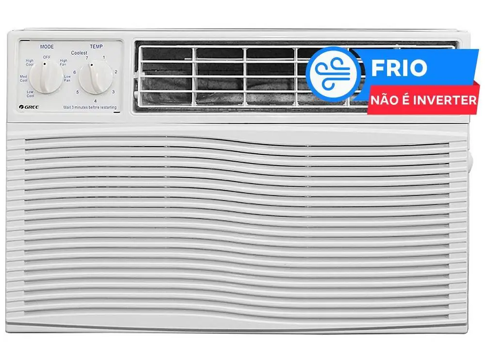 Air conditioning Gree Window 10.000 BTUs Frio GJC10BK-A6NMND2A - 110V