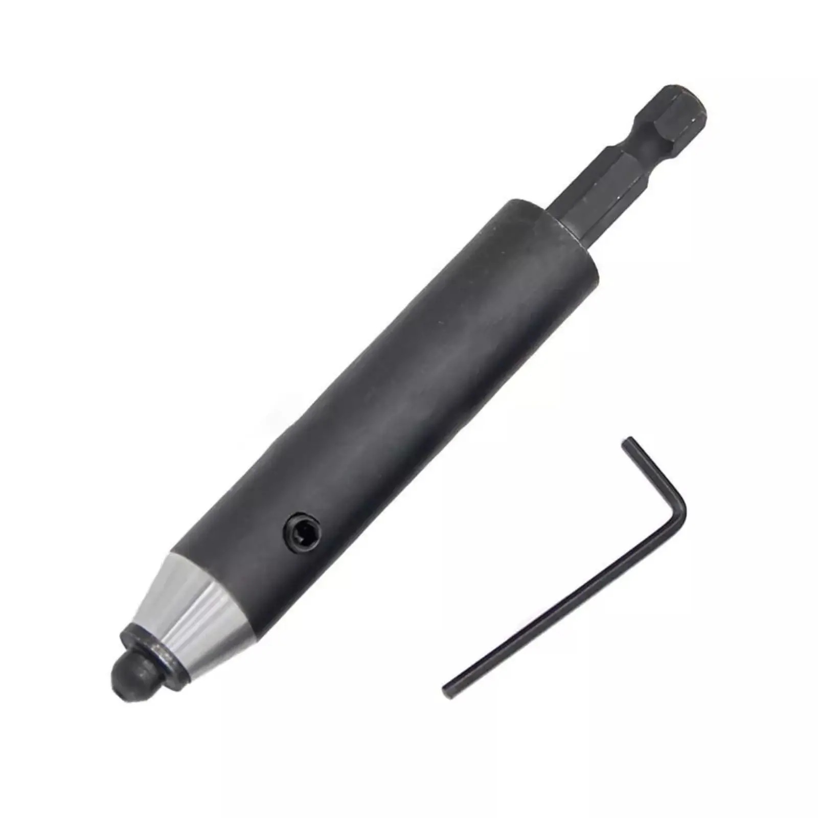 1Pc 1/4 inch Hex Shank Electric Leather Belt Hole Punch Tool With L-Shaped Wrench Kit For DIY Project Rubber 10mm 15mm