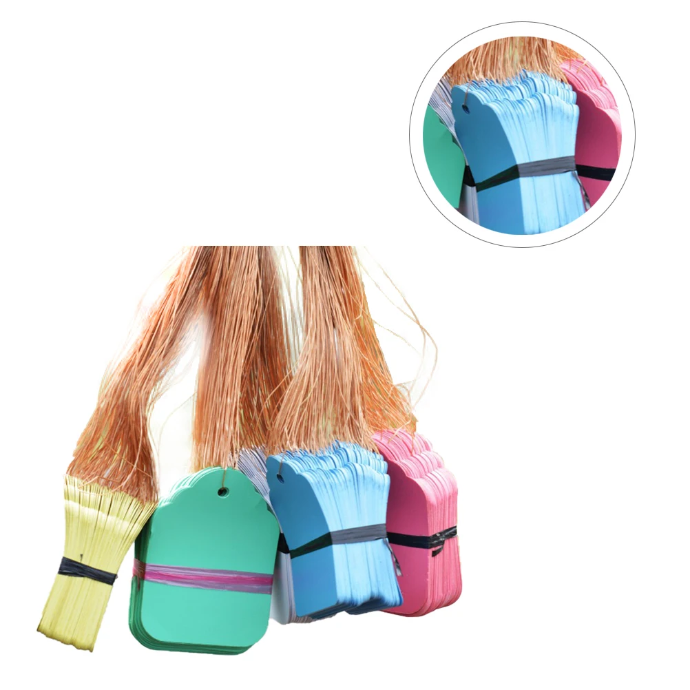 

5Sets Waterproof Plastic Gardening Labels Hanging Tags Durable Mixed Color 3.6x2.5cm Reusable Plant Markers Gardening Labels