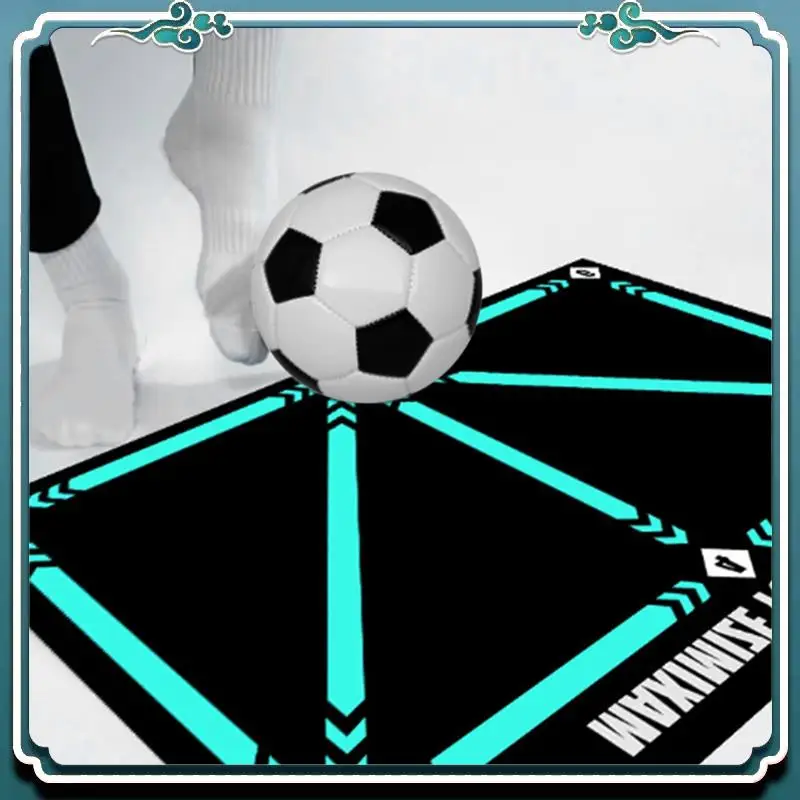 Juego de almohadillas de entrenamiento para el trabajo del pie de fútbol, ayuda para deportes de goteo portátil, estera de fútbol duradera