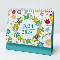 2024-2025 Desk Calendar Simple Desktop Standing Calendar Daily Work Schedule Table Planner School Office Supplies Stationery