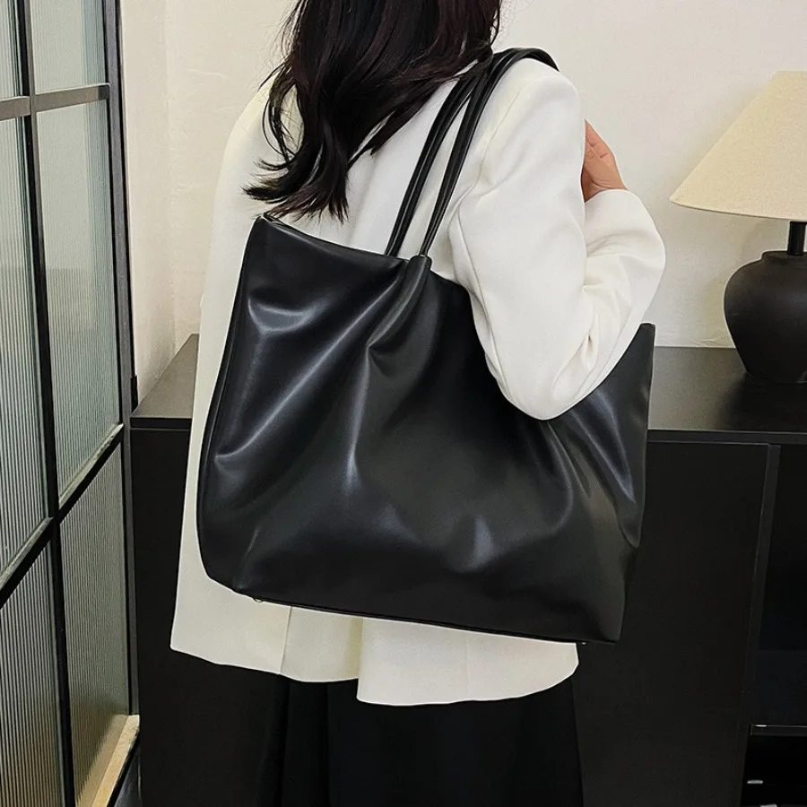 

Новая модная ниша, простая ретро-сумка большой вместимости для поездок на работу, сумка-ведро для отдыха, женские сумки на одно плечо