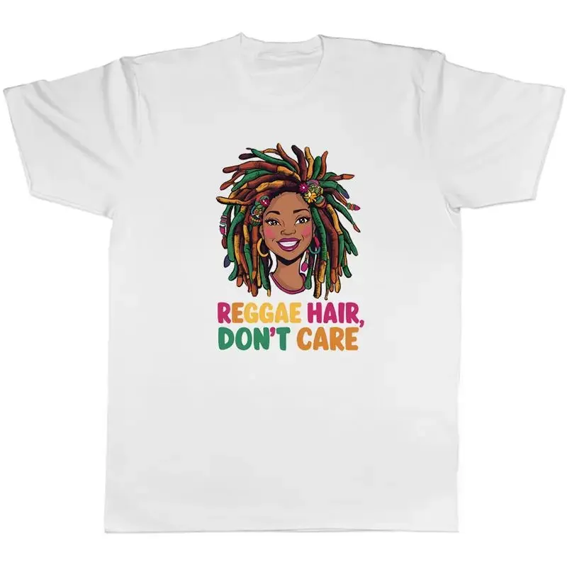 Reggae Hair Don't Care Mens T-Shirt Rasta Jamaica Music Tee Gift