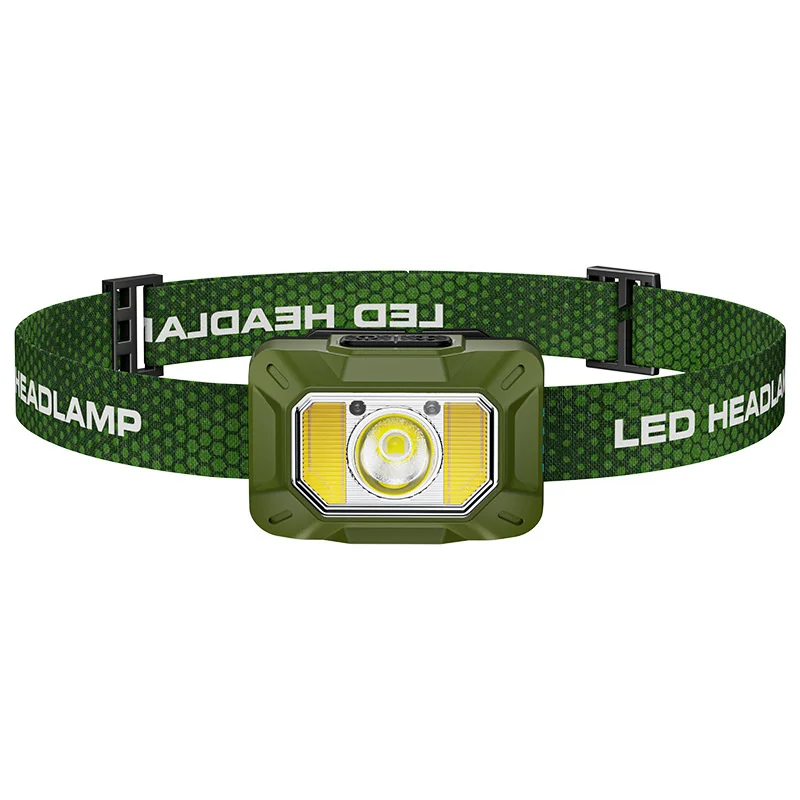 LED Mini Headlamp Protective Long Runtime Multi Color Temperature Bright Head Mounted Light For Night Running Outdoor Activities