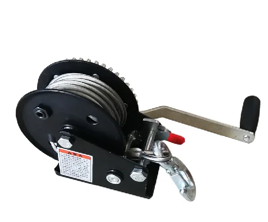 

1600lbs 4MM X 10M/30M Boat Winch With Wire Rope Manual Hand Winch Small Marine Winch Heavy Duty 1600LBS With Brake