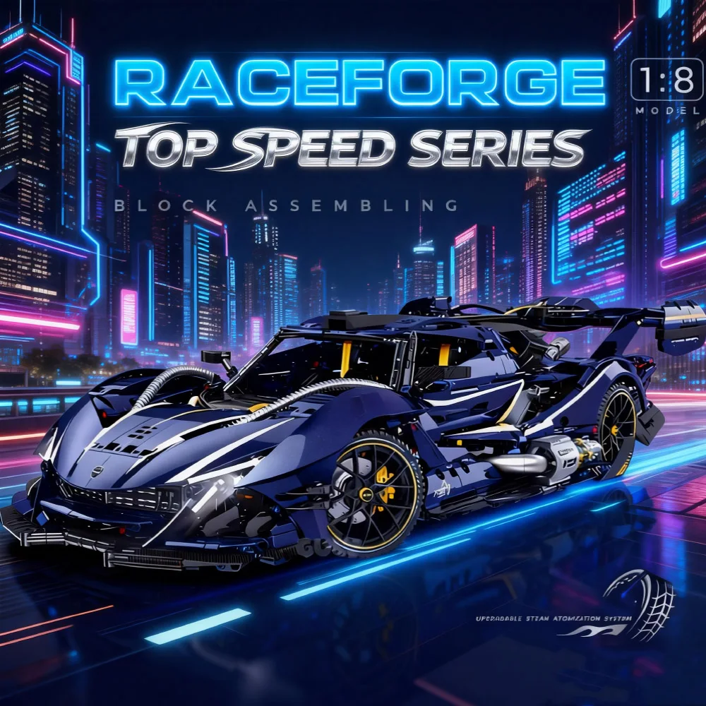 

3656 шт., игрушки-головоломки LAM-BO, рождественские подарки 10641, технические синие автомобили MOC, супер Sprots, модель автомобиля, строительные блоки, кирпичи