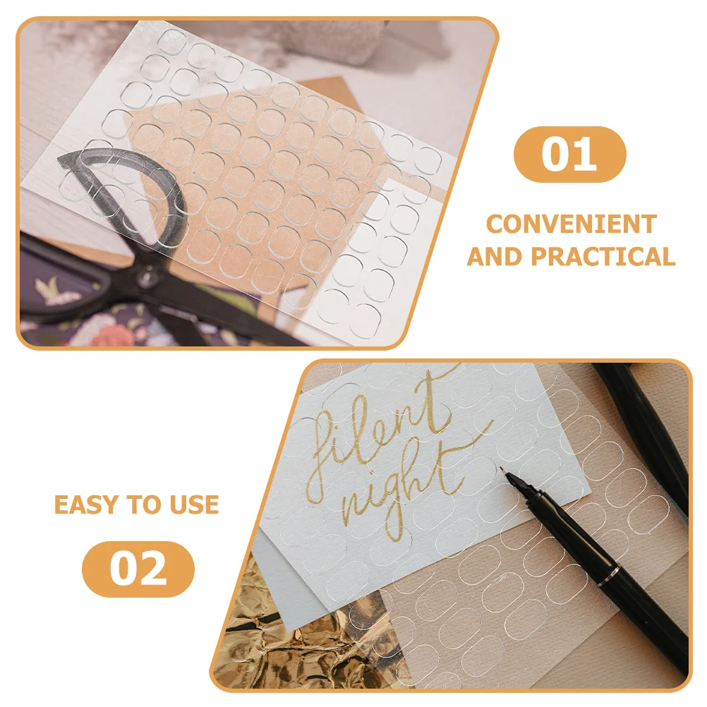 240 個両面テープフッククリア粘着ドット風船パーティーの装飾用取り外し可能なクラフト粘着ツール取り付けテープ