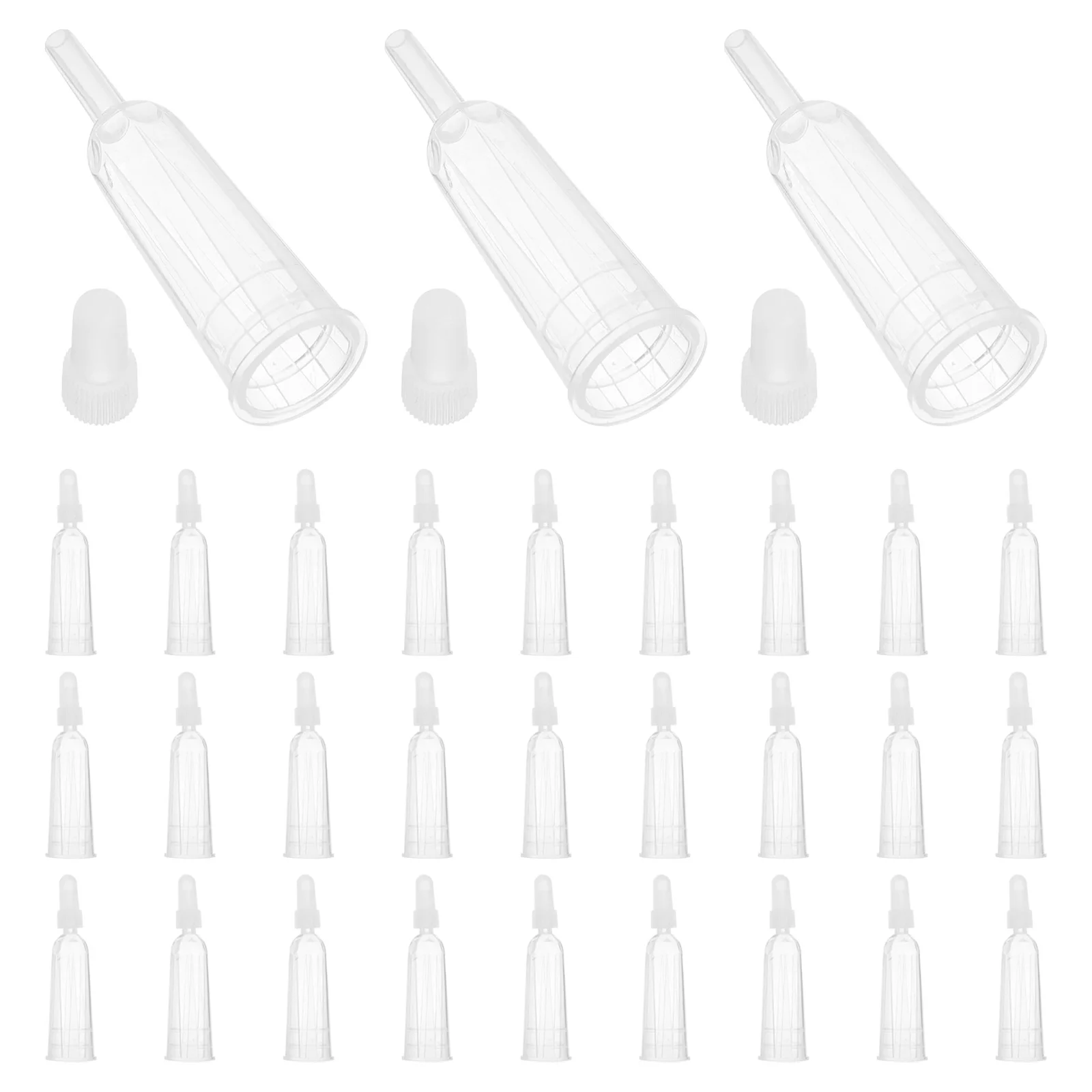 

50Pcs Ampule Handguard Drip Cover Precision Glue Applicator Tip Automatic Needle Bottle With Fine Plastic Travel Oiler Nozzles