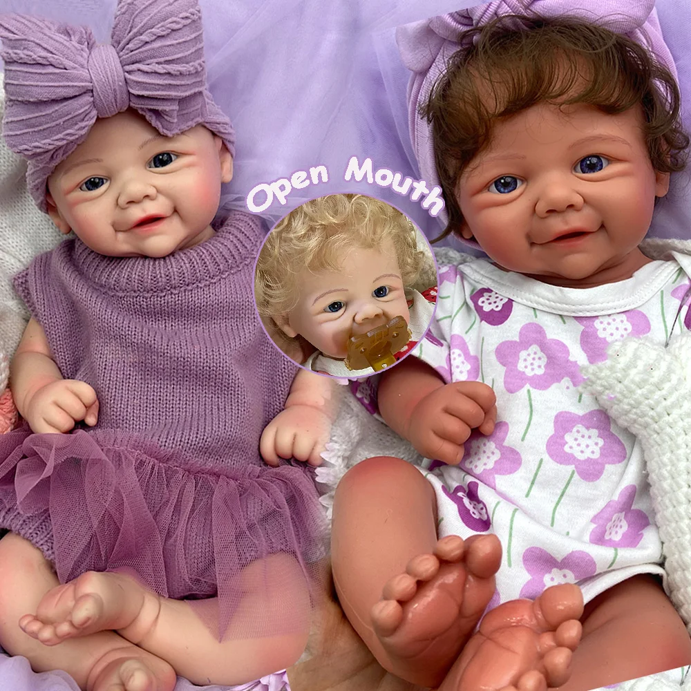 Bulk Custom Reborn Dolls for Girls/Boys 17inch Vivienne Soft Silicone Customizable Skin Tone & Hairstyle for Collection Markets