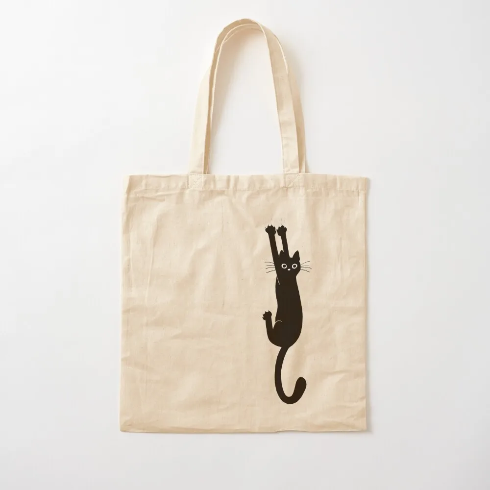 

Black Cat Holding On Tote Bag Beach bag shopper bag women female Canvas Tote