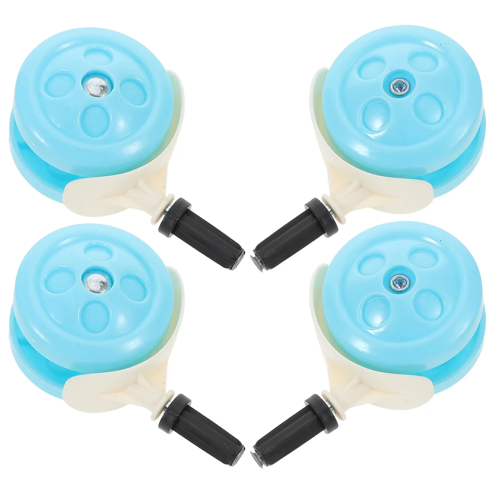 4pcs Replacement Baby Walker Wheels, 360° Swivel Silent Plastic Casters for Indoor & Outdoor Use