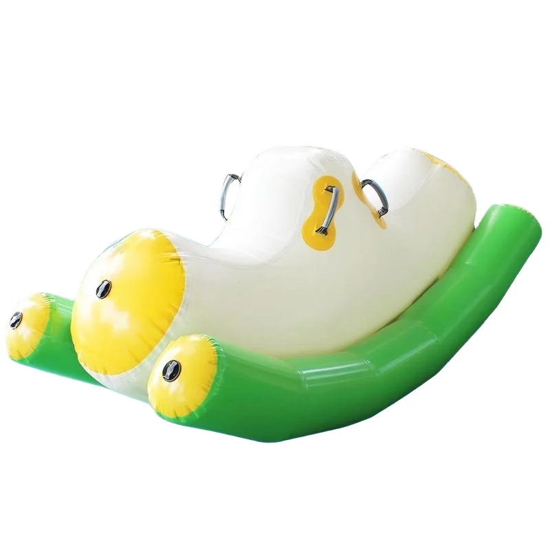 Factory Supply Thick Plastic Inflatable Giant Seesaw Inflatable Banana Boat for Water Parkpromote sales