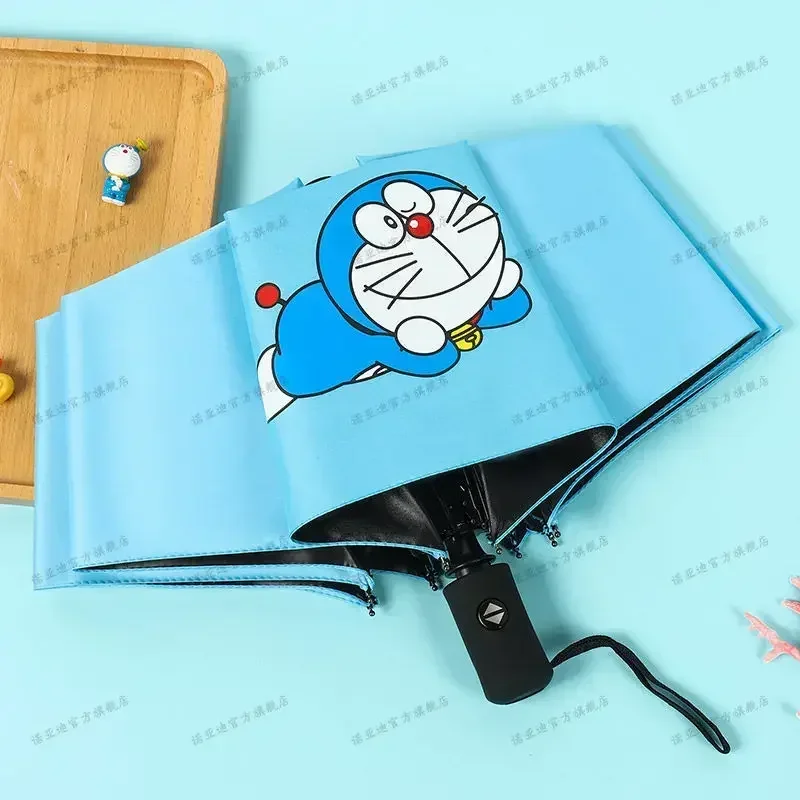 

Doraemon cartoon umbrella boy girl student couple umbrella automatic vinyl folding sunshade umbrella