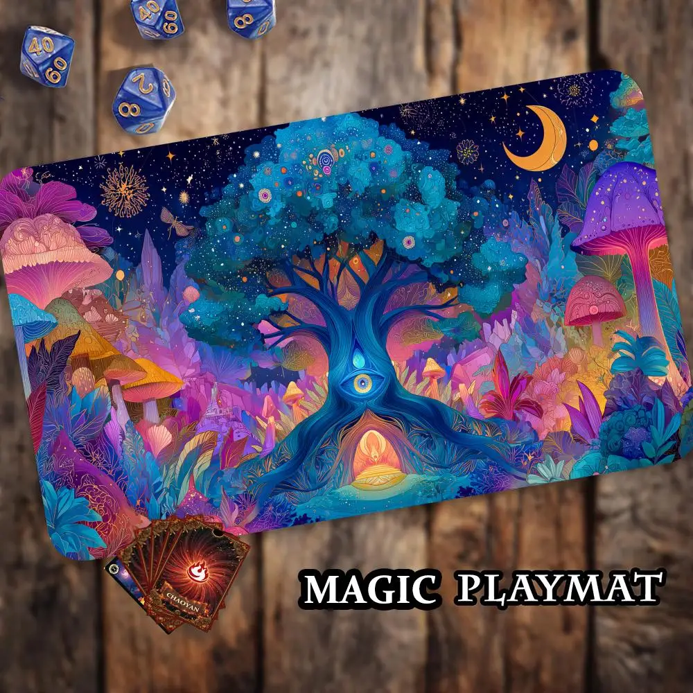 Magic Tree of Life MTG Playmat Magic Card Battle Mat Non-Slip Durable 35X60CM Commander playmat Board Game Mat for TCG card mat