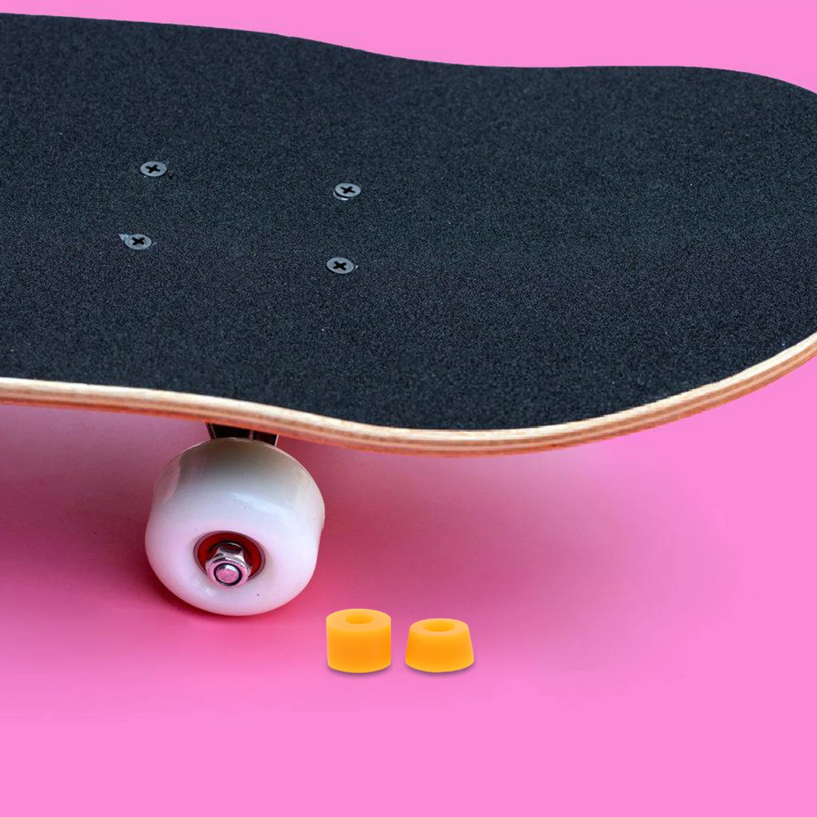 

4Pcs Skateboard Shock Absorber Pads High Elastic PU Cushioning for Longboard Double-Kick Stability Protection Gear Kit