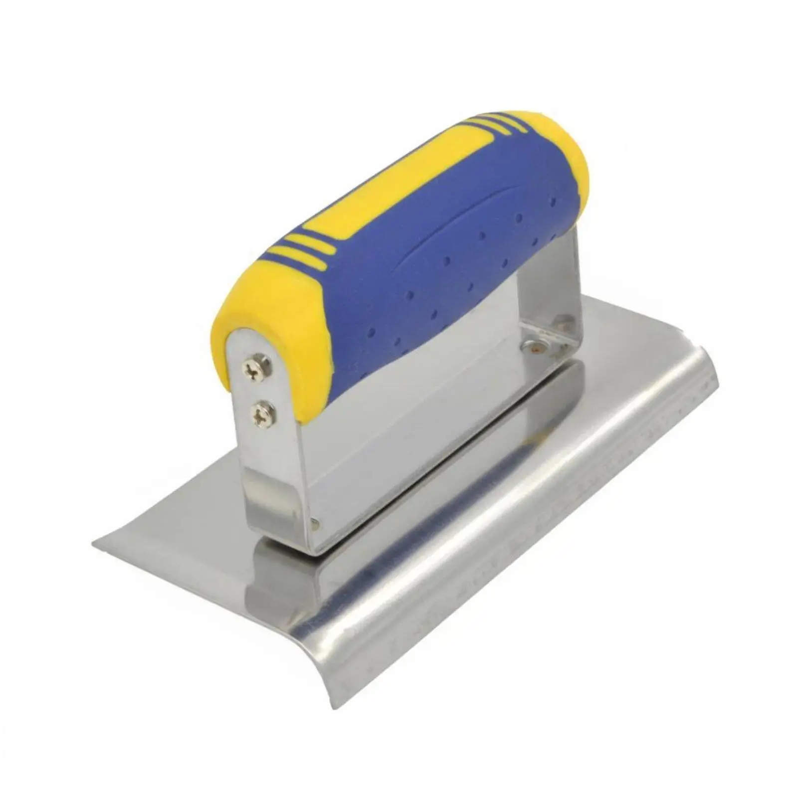 Stainless steel plaster smoother with ergonomic handle, drywall corner tool