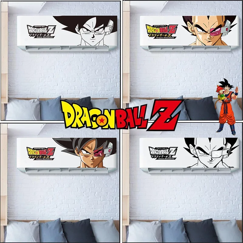 Autocollant Dragon Ball Goku pour climatiseur, stickers muraux Anime, décor créatif, décoration de chambre pour adolescents et enfants, papier peint