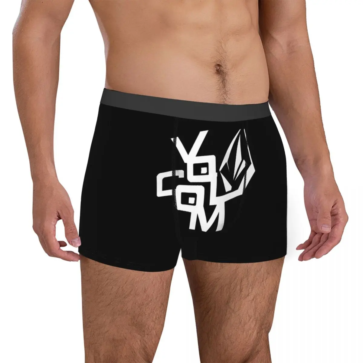 V-volcom Logo Men Underwear Boxer Briefs Shorts Panties Novelty Soft Underpants for Homme S-XXL