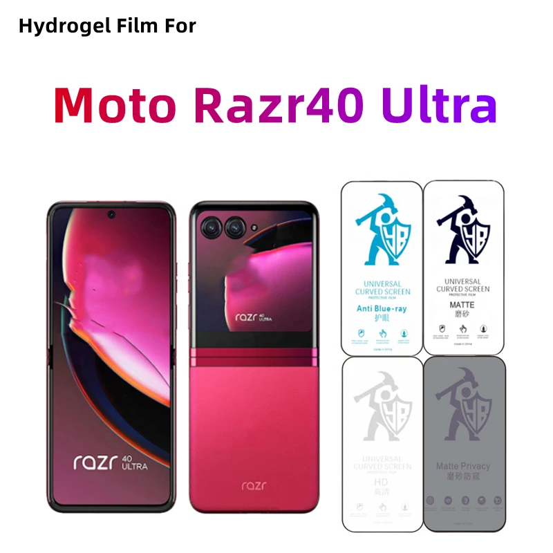 

2pcs Matte Hydrogel Film For Moto Razr 40 Ultra HD Screen Protector For Moto Razr40 Ultra Eye Care Privacy Anti Spy Matte Film