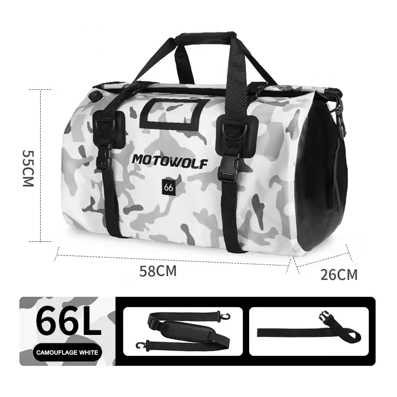 Motorcycle Dry Bag Waterproof Reflective Tail Duffle Bag Skiing Travel Hiking Camping Outdoor Luggage For Honda For BMW