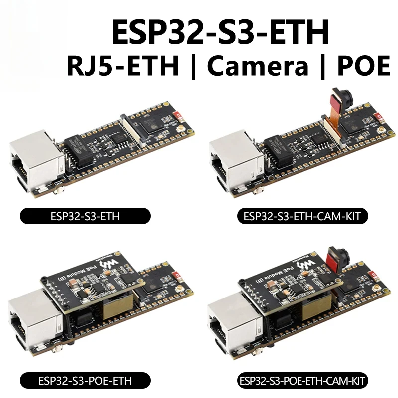 ESP32-S3 ETH Camera Development Board PoE RJ45 & OV5640 Port& W5500 & Micro-SD Compatible With Raspberry Pi Pico Size