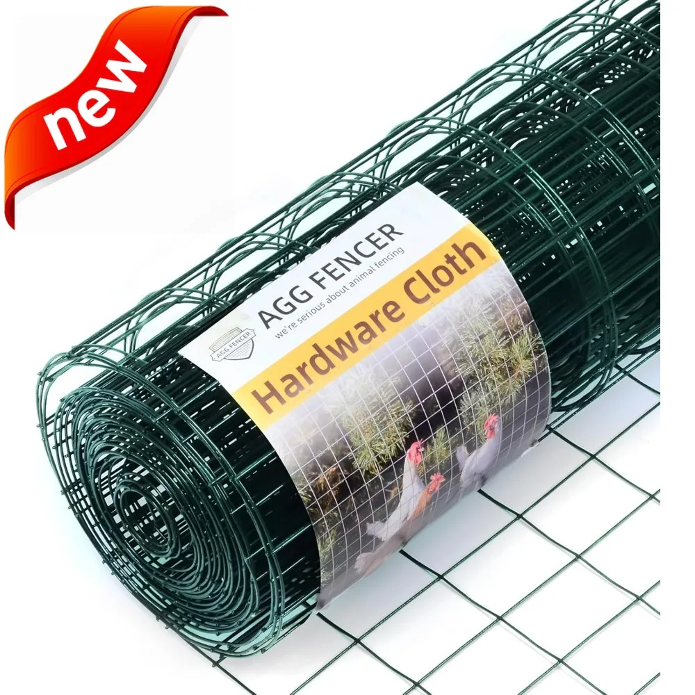 

Green 48-inch by 100-foot Hardware Cloth with 2x3-inch 16Gauge PVC-Coated Wire Mesh for Vinyl-Coated Fence and Welded Metal Chic