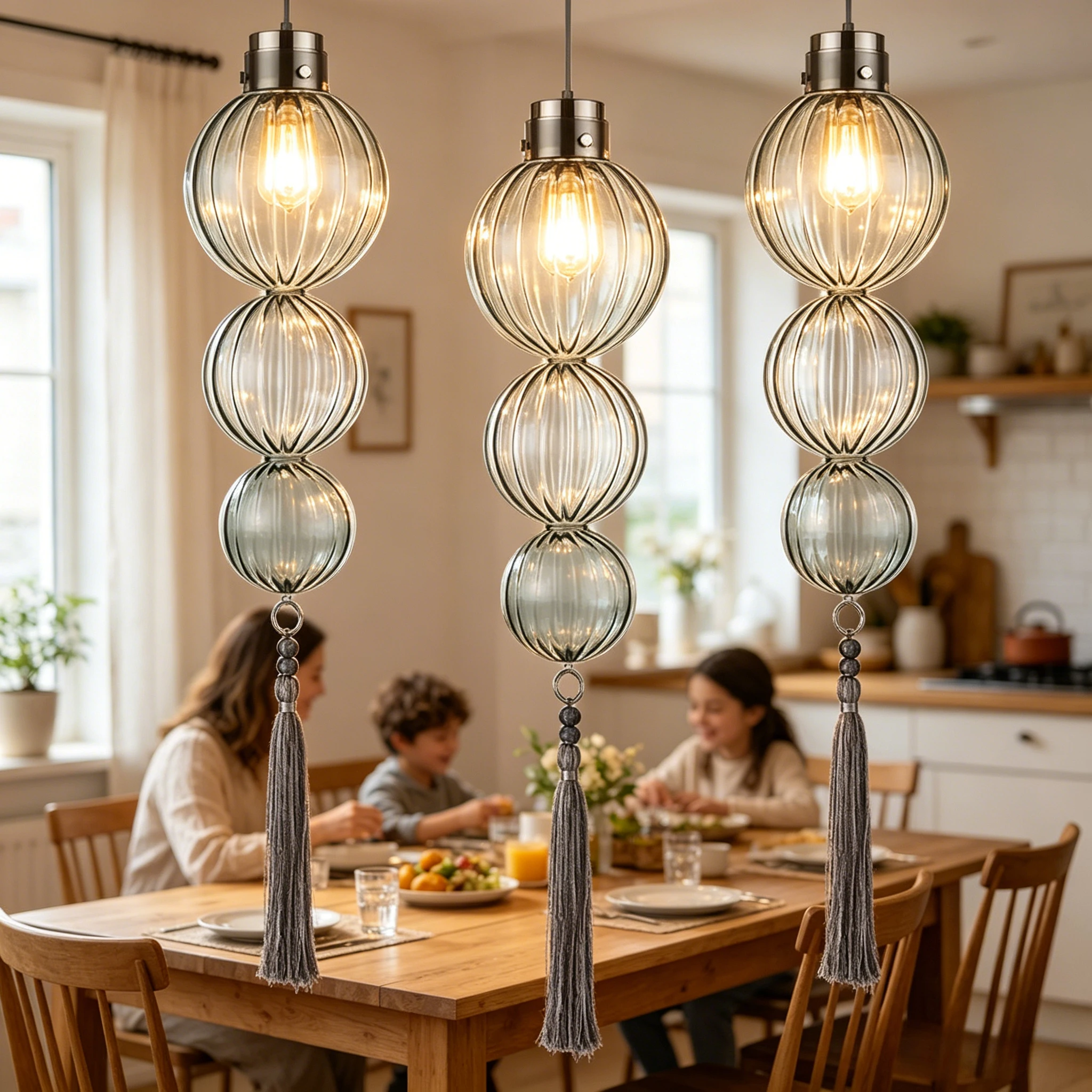 Postmodern Minimalist Nordic Style Pendant Lights Gourd-Shaped Chandelier Living Room Dining Room Bedroom Hanging Lamps Fixtures