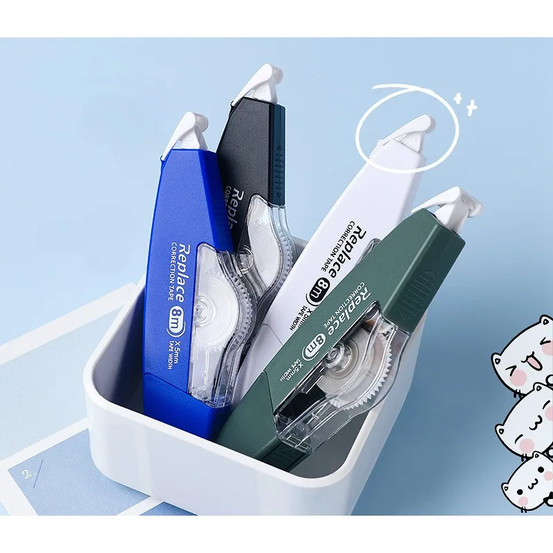 4color correction tape roller white sticker tape student simple mistake eraser tape school office supplies stationery