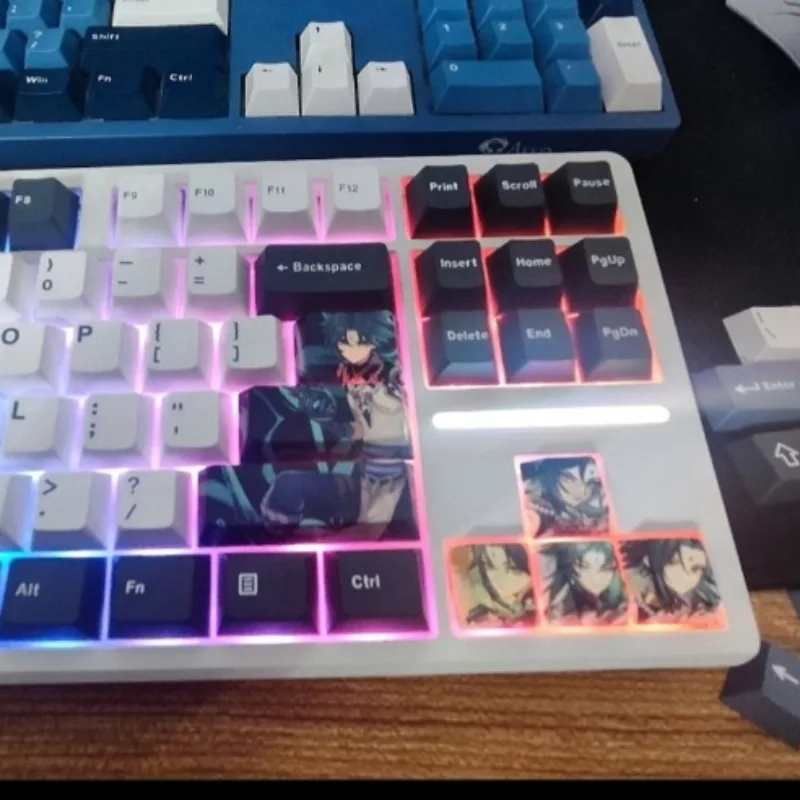 Cartoon anime One Piece luffy keycaps original factory height mechanical keyboard keys cartoon Luffy Zoro space bar ESC key DIY