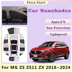 Car Sunshades for MG ZS ZS11 ZX EZS ZST 2018~2024 Full Coverage Windshield Sunvisor Rear Side Window Anti-UV Curtain Accessories