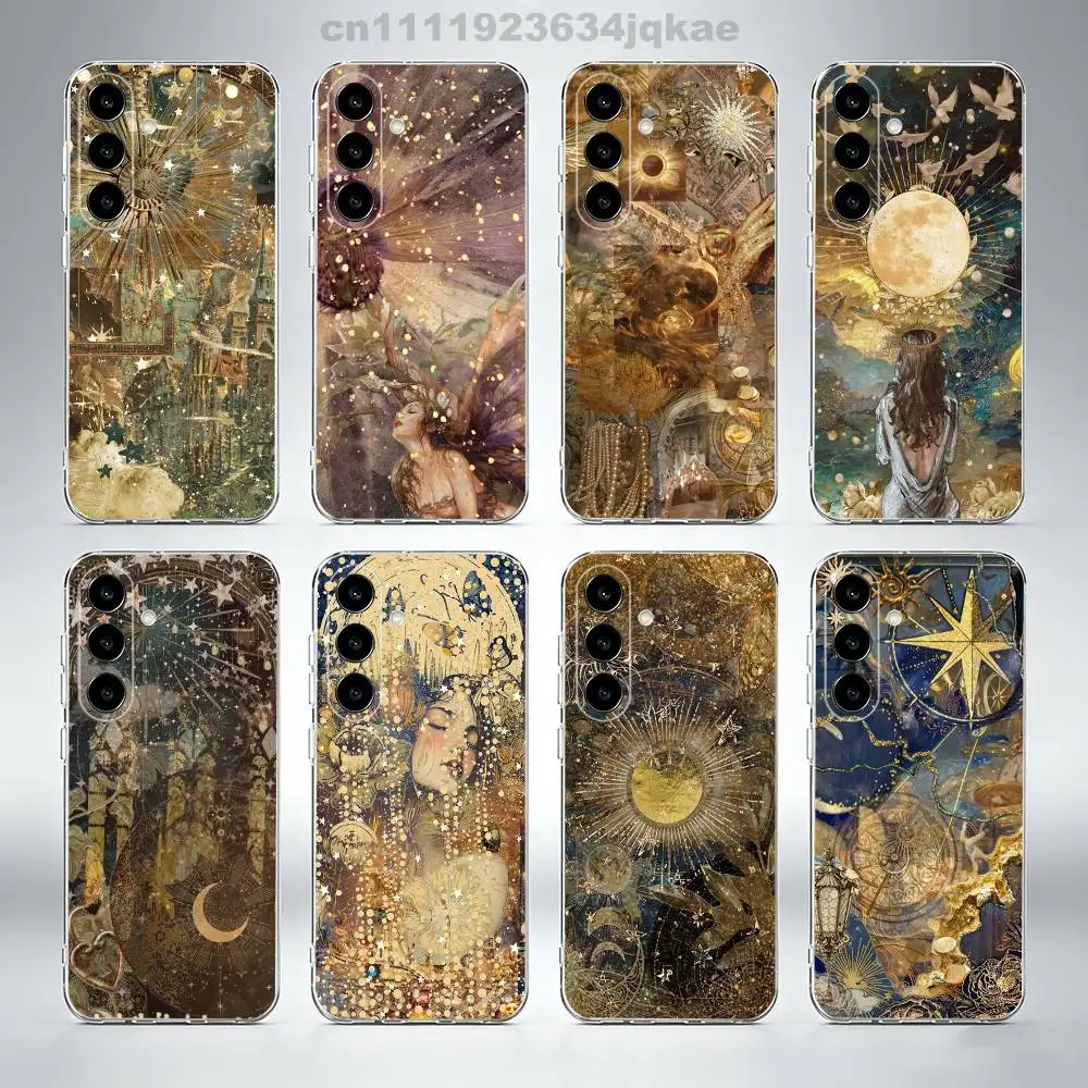 Funda Golden Earth Mother para Samsung Galaxy S21 22 23 24 S25 Ultra PlusS20 FE S10 Plus