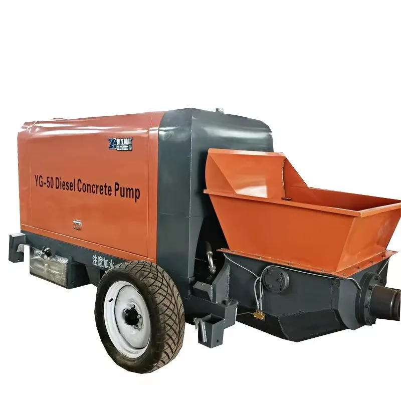 Hydraulic Pump Small Concrete Pump with Trailer Self Loading Concrete Pumping Machine Truck Mounted Mini Concrete Mixer Pump