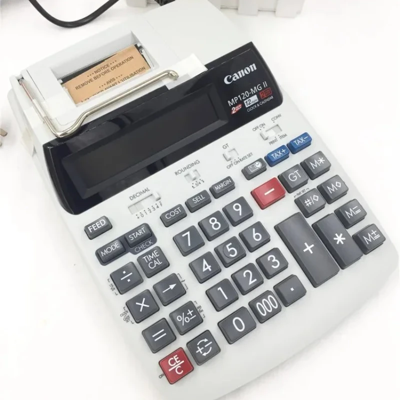 

Calculator Mp120-mgii Large Desktop Plug-in Dual Color Print Computer 12Digits with Small Roll Test Paper Lcd Display