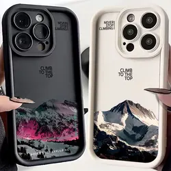 Snow Mountain Landscape Sunset Phone Case for Samsung S25 S24 S23 S22 S21 S20 Note 20 FE Plus Ultra 4G 5G Silicone TPU Cover