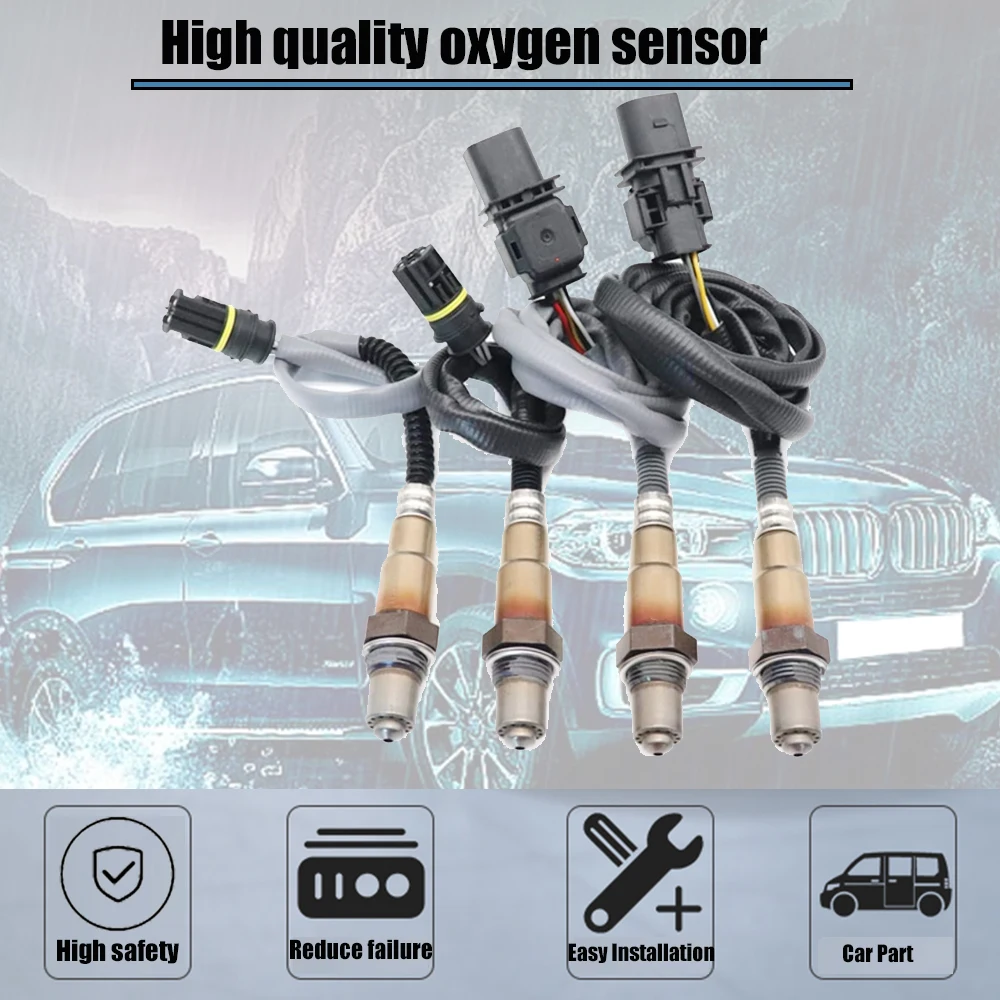 Sensor de oxígeno con sonda Lambda para coche, accesorio de medición de O2 para BMW E82 E88 E89 E90 E92 Z4 135i 335i, 4x11787558055 11787558087 11787545074 11787545075