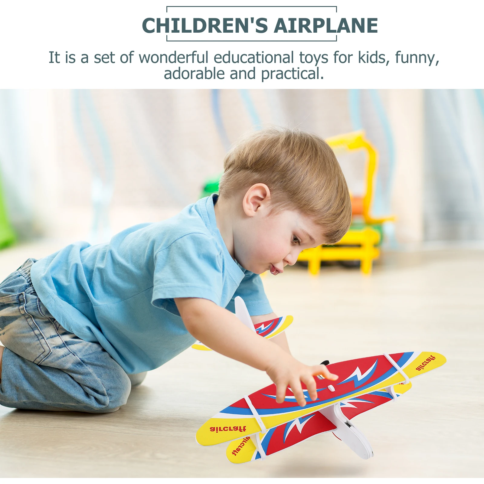 

Glider with Light Flying Toys Hand Throwing Plane Model Electric Airplane Preschool