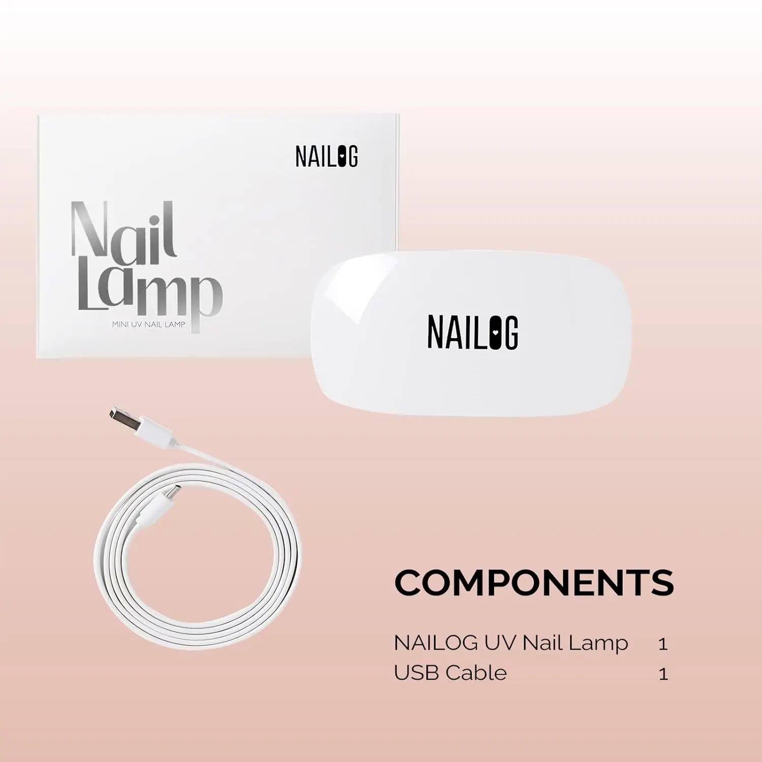 Mini lampada LED UV da 6 W - Essiccatore portatile per unghie con cavo USB per manicure con smalto gel - Luce portatile per polimerizzare