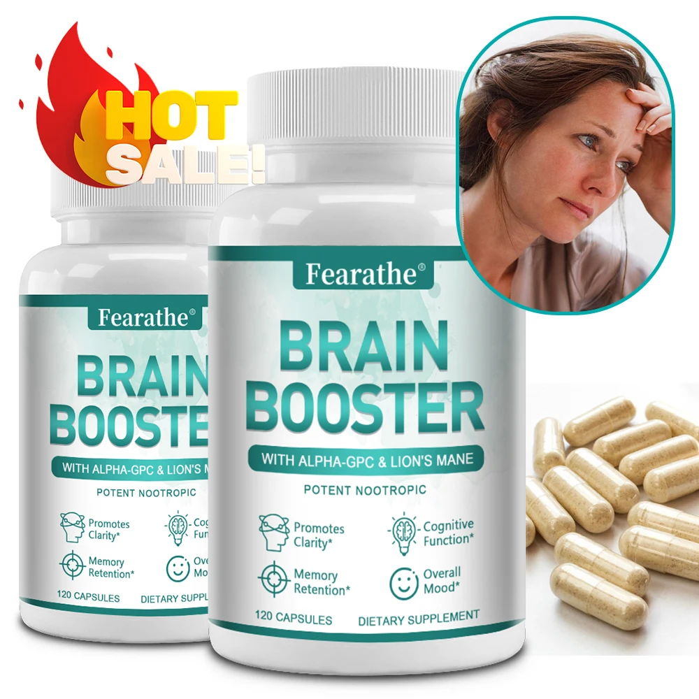 Nootropic Brain Support Capsules with Lion’s Mane, Enhance Memory Focus Clarity, Support Brain Circulation, Mood & Sleep Health