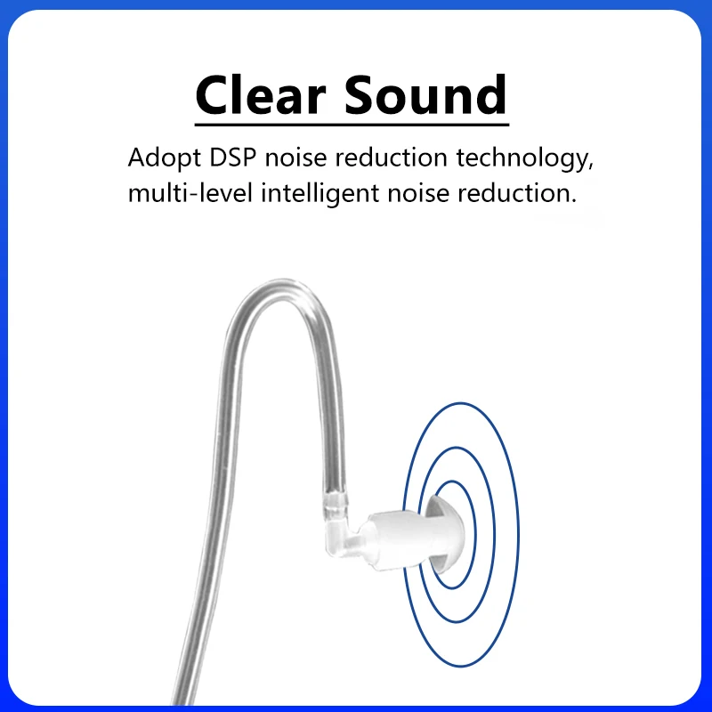 Baofeng UV-68 Pro Max قابل للتعديل الحلق Mic UV-9R Pro غير قابل للتعديل التكتيكية الصوتية سماعة رأس بأنبوب ل UV-S22 UV98 Pro سماعة الأذن