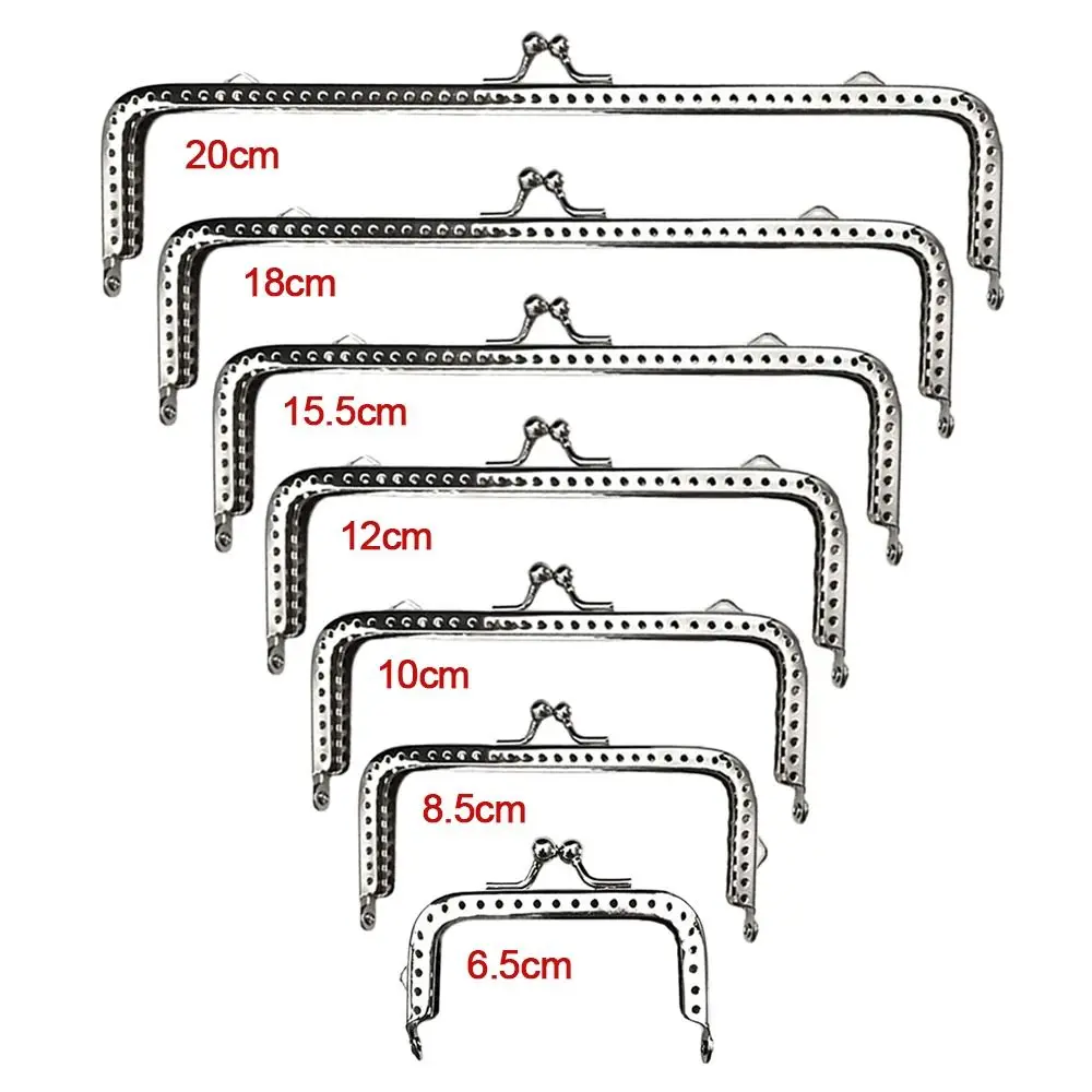 6.5/8.5/10/12/15.5/18/20cm Retro Purse Clasp Frame Bag Kiss Clasp Lock Vintage Metal Purse Frame for DIY Craft Purse Bag Making