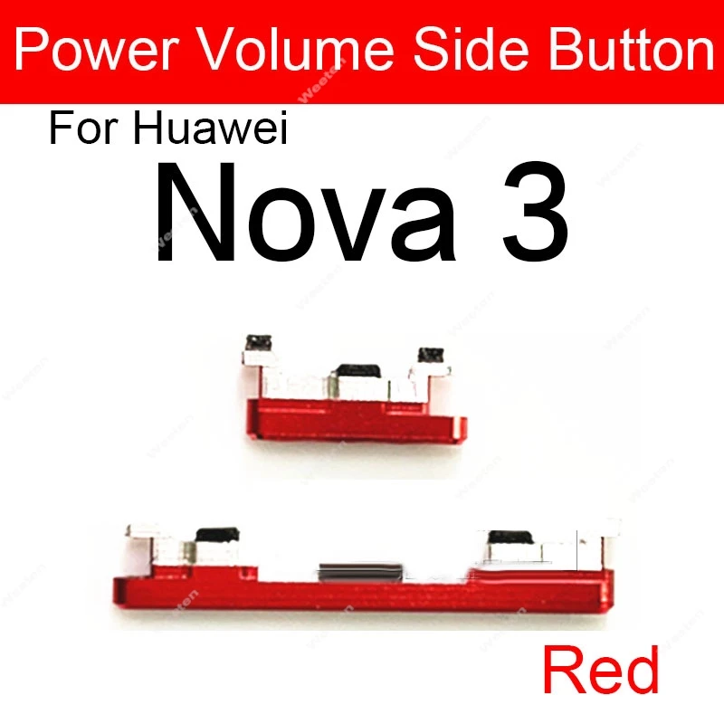 Power Volume Side Switch Buttons For Huawei Nova 3 4 3i 3e 4e Power On Off Volume Control Sidekeys Buttons Repair Parts