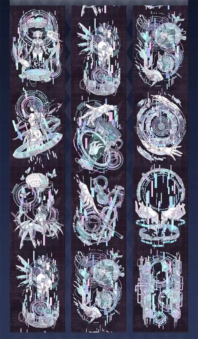 1 Loop Dreamy Polaris Girl Ancient Beauty Shiny Shell PET Tapes DIY Decor Card Making Scrapbooking Journal Material Plan Sticker - view 5