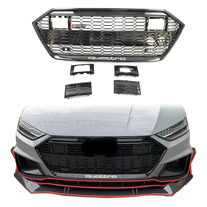 Wholesale Price Custom Plastic Car Grills for Audi A7 RS7 2019-2021 Enhance Your Vehicle's Styling