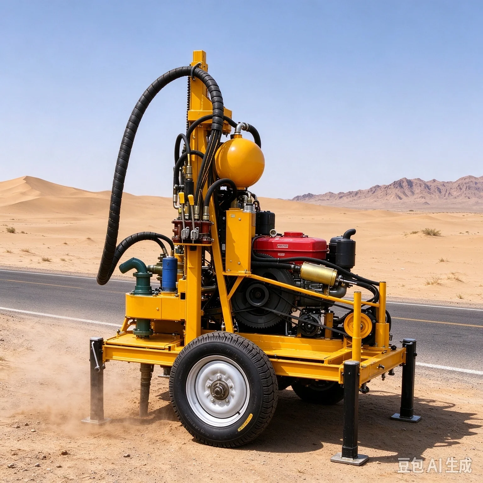 Small Water Well Drilling Rig Diesel Hydraulic Powered Multi-functional 200m Deep Water Well Artesian Borehole Core System Tools