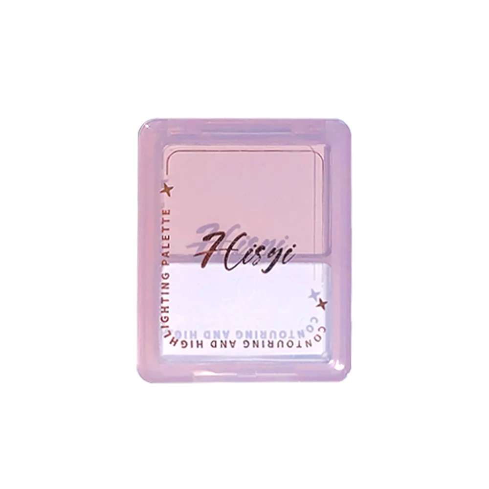 لوحة كونتور للوجه بلونين، أحمر خدود هايلايتر برونزي غير لامع، مقاوم للماء، تحكم طويل الأمد في الزيت، سطع، للجنسين، مكياج آمن #6