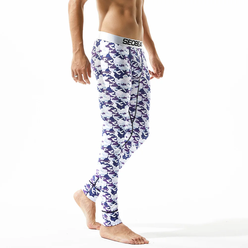 

Мужское модное термобелье из хлопка: теплые кальсоны, сексуальные и удобные домашние штаны, теплый комплект, повседневные трусы