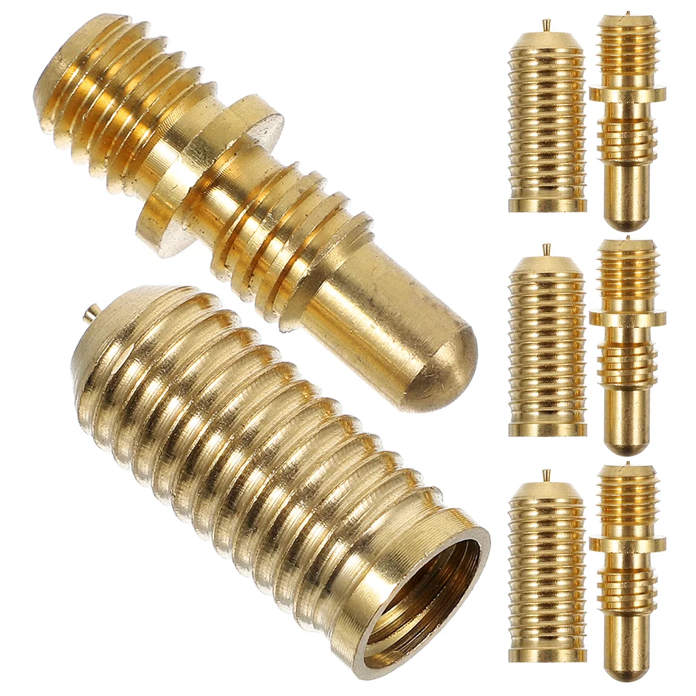 

4 Sets Billiard Cue Screws Joint Pin Pool Repairing Parts Copper for Connection Tip